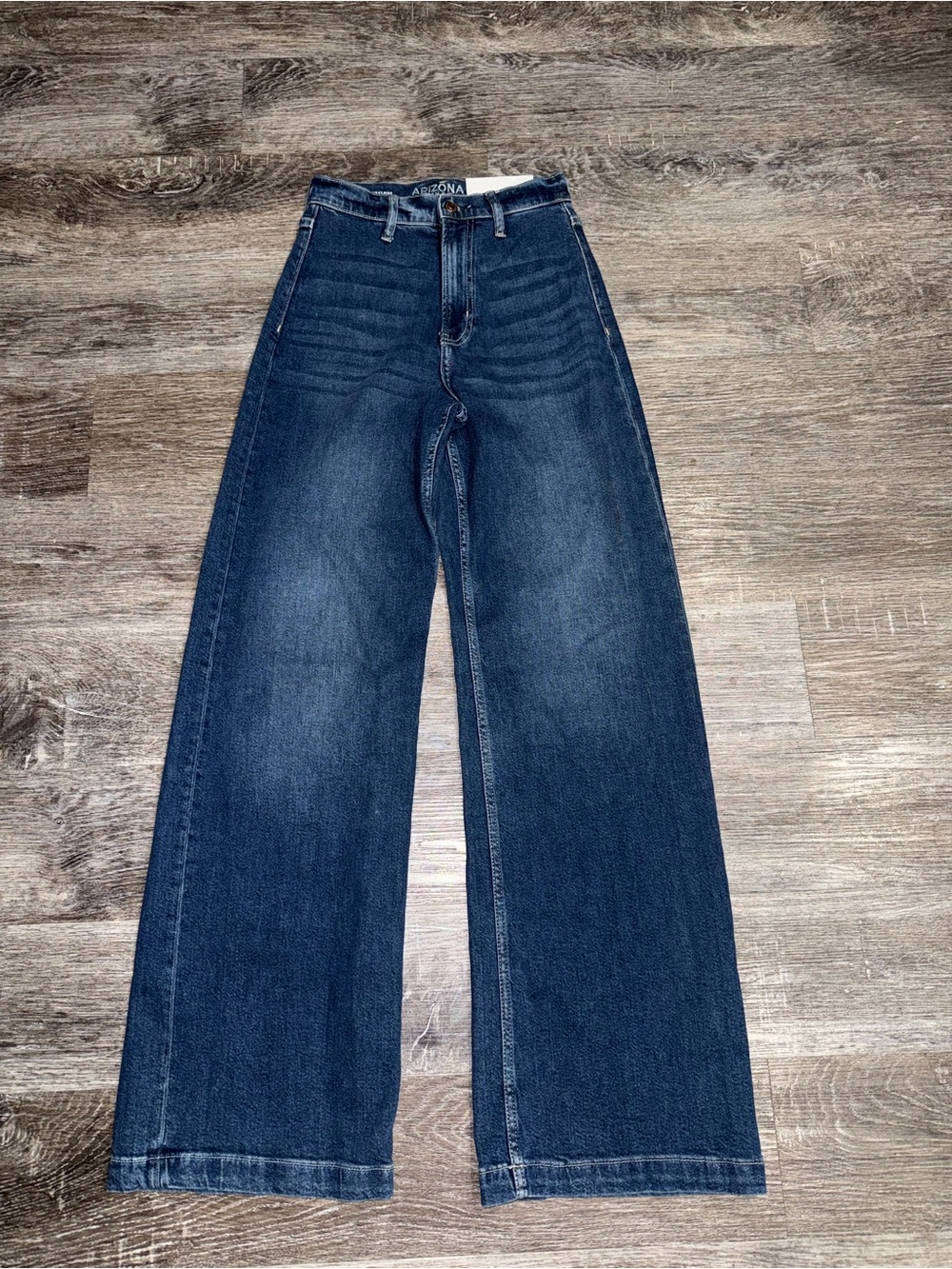 Arizona Jean Company High-Rise Wide Leg Jeans - Dark Blue